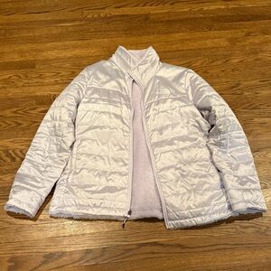 The North Face Womens Lilac Fog Shine Mossbud Reversible Puffer Jacket Size XL